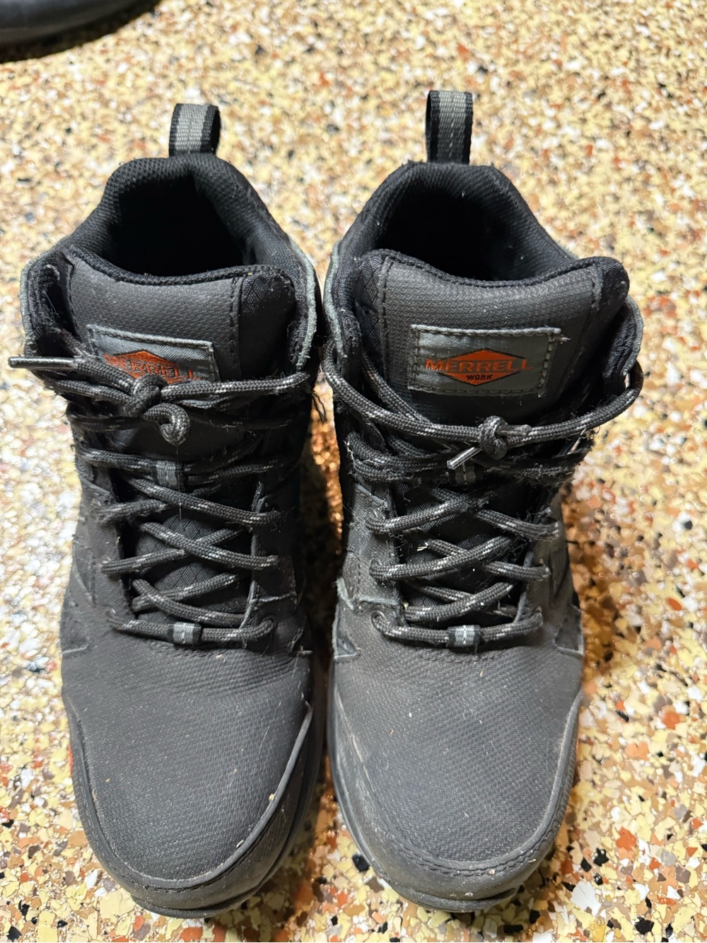 Merrell work women Black Outdoor Ankle Boots size 6M safety front